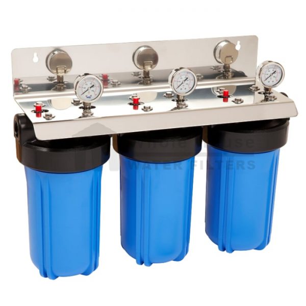 "triple big blue whole house water filter system 10 inch"