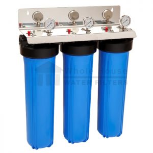 "triple big blue whole house water filter system 20 inch"