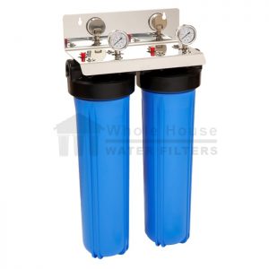 "twin big blue whole house water filter system 20 inch"
