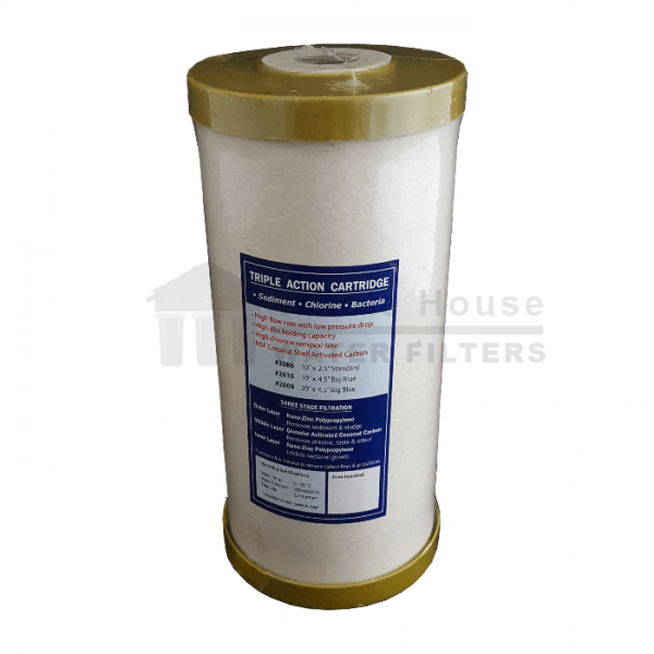 "Triple Action Whole House carbon filter for big blue 1 micron 10inch"