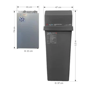 Automatic Water Softener SEV 17 Dimensions