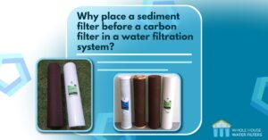 Why place a sediment filter before a carbon filter in a water filtration system